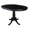 International Concepts Round 36 in Rd Top Pedestal Table, 12 in Leaf, 28.9 inH, Dining Height, Black, 36 W, 48 L, Wood K46-36RXT - alternate 2